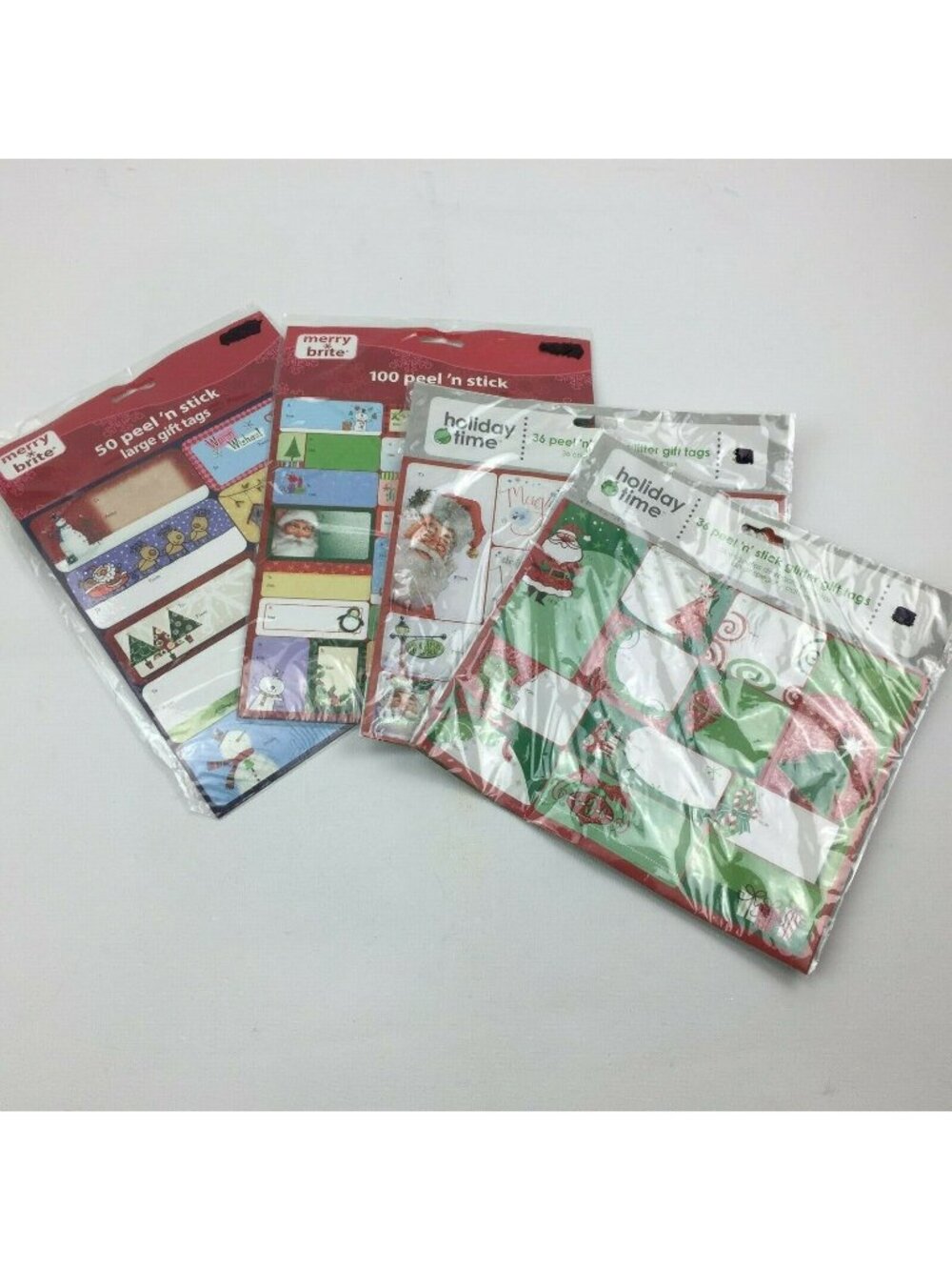 Merry & Bright Holiday Time 222 Peel And Stick Christmas Present Gift Tags Set